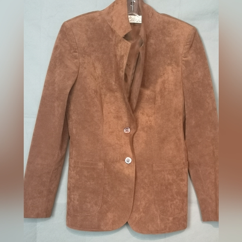 Vintage Ultra Suede RUST Brown Tailored Jacket - Picture 8 of 15